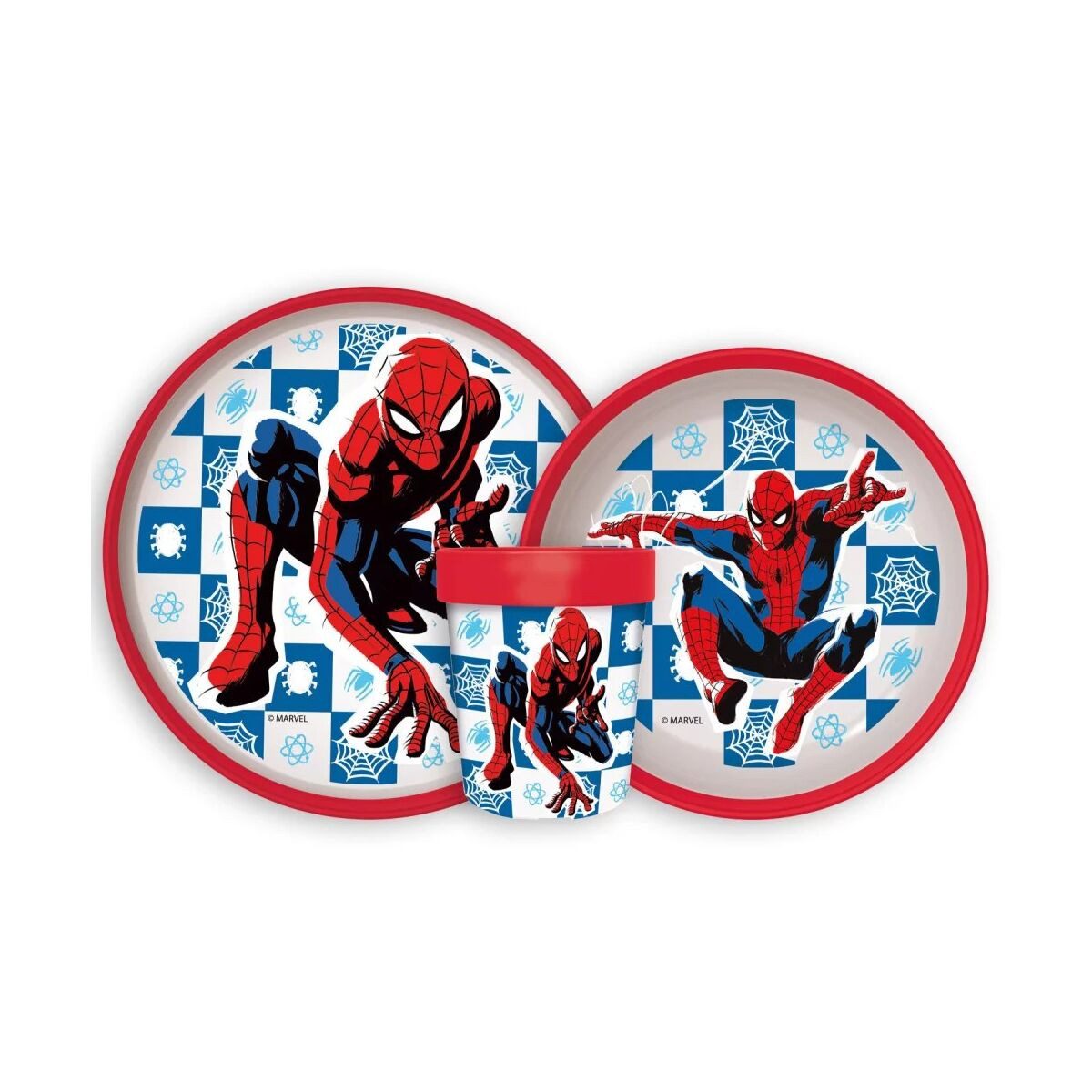 Spiderman Kindergeschirr-Set Spiderman Midnight Flyer rutschfestes Geschirrset