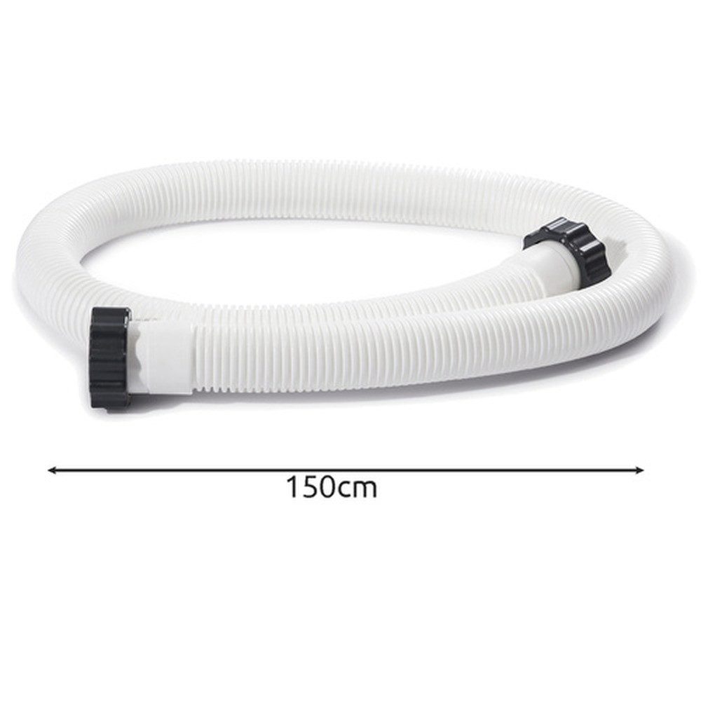 Intex Poolschlauch Poolpumpenschlauch 1,5m / 38mm, Abschluss mit 2 Gewindeanschlüssen, (Spar-Set, 1 St., Flexibilität), Der 1,5 Meter lange Schlauch ist ideal für Filterpumpen