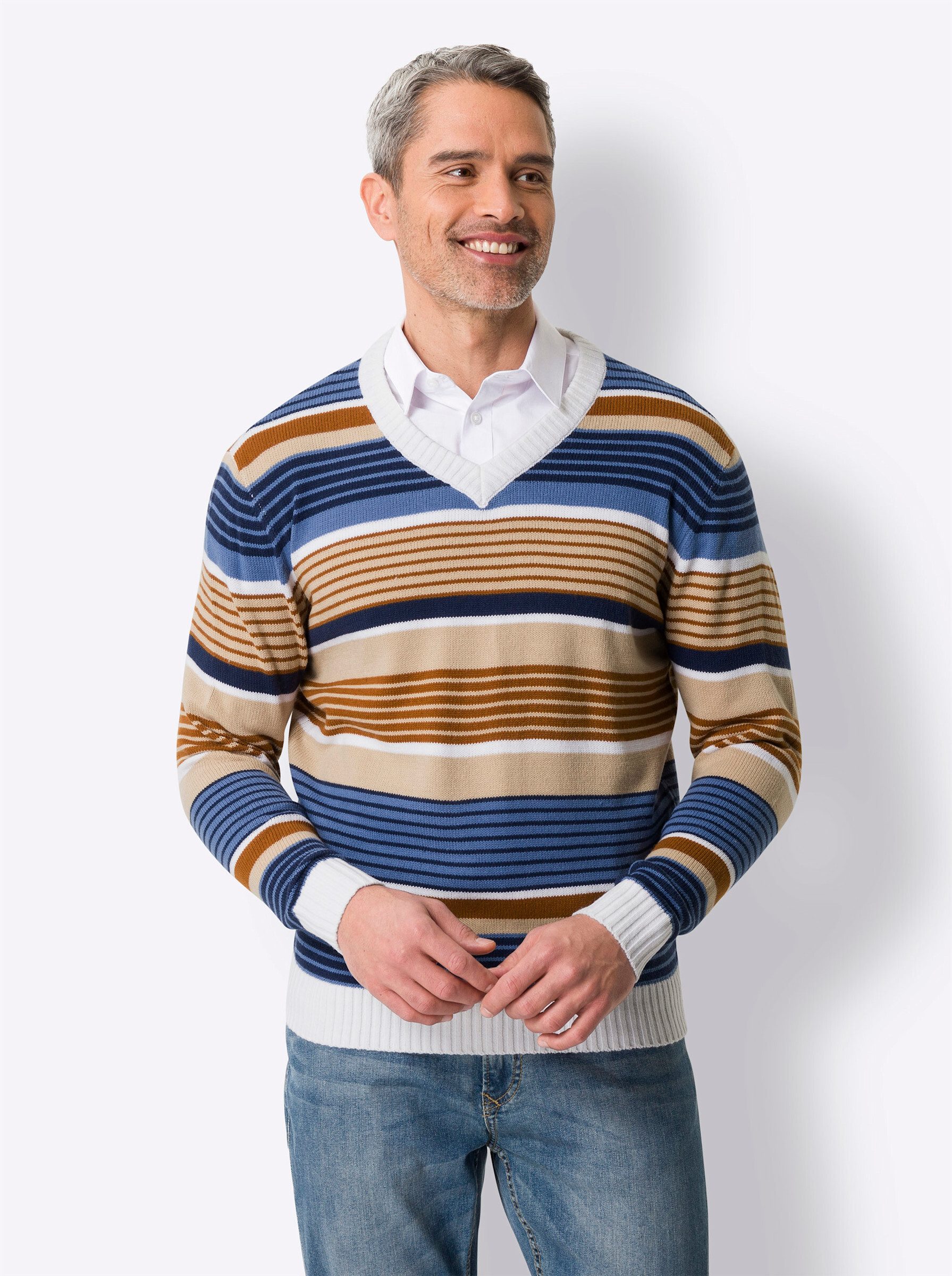 Strickpullover V-Ausschnitt-Pullover