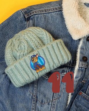 PAW PATROL Aufnäher Bügelbild, Aufbügler, Applikationen, Patches, Flicken, zum aufbügeln, Polyester, CHASE 1 - Größe: 7 x 6 cm