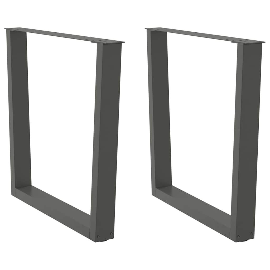 Tischgestell Esstisch Beine V-Form 2 Stück Anthrazit 90x72-73,3 cm Stahl