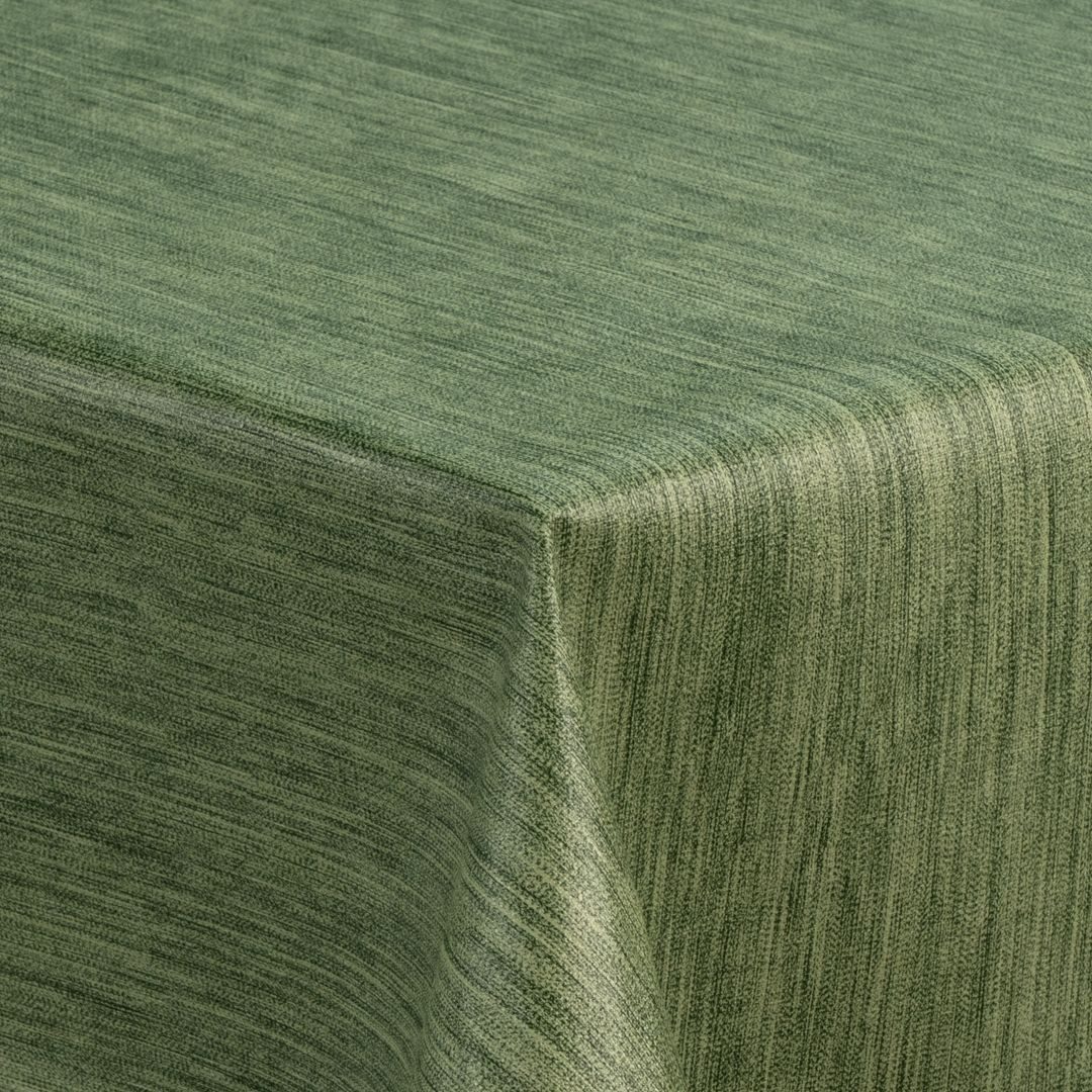 laro Tischdecke Wachstuch-Tischdecken Abwaschbar Leinenoptik Grün rechteckig – Bild 4 von 5