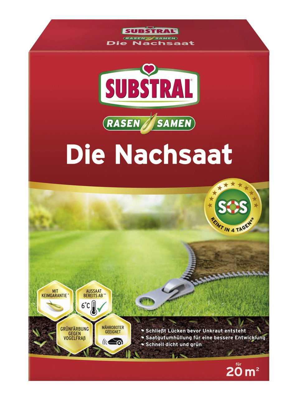Rasensamen Substral Rasensamen Die Nachsaat 400 g, für 20 m²