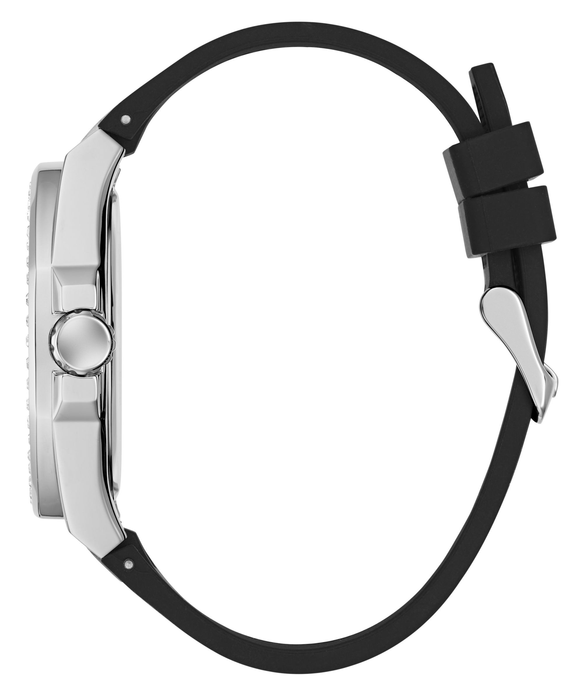 Guess Quarzuhr EMPIRE GW1002G1, Armbanduhr, Herrenuhr, Silikonarmband, analog, Wochentag, Tag