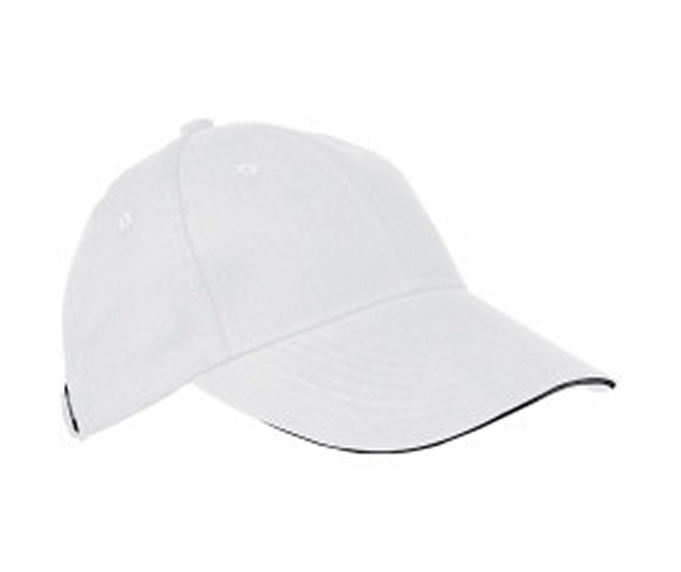 Macma Baseball Cap Baumwoll-Basecap 6 Panel heavy-brushed Cotton / Farbe: weiss
