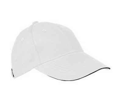 Livepac Office Baseball Cap Baumwoll-Basecap 6 Panel heavy-brushed Cotton / Farbe: weiss