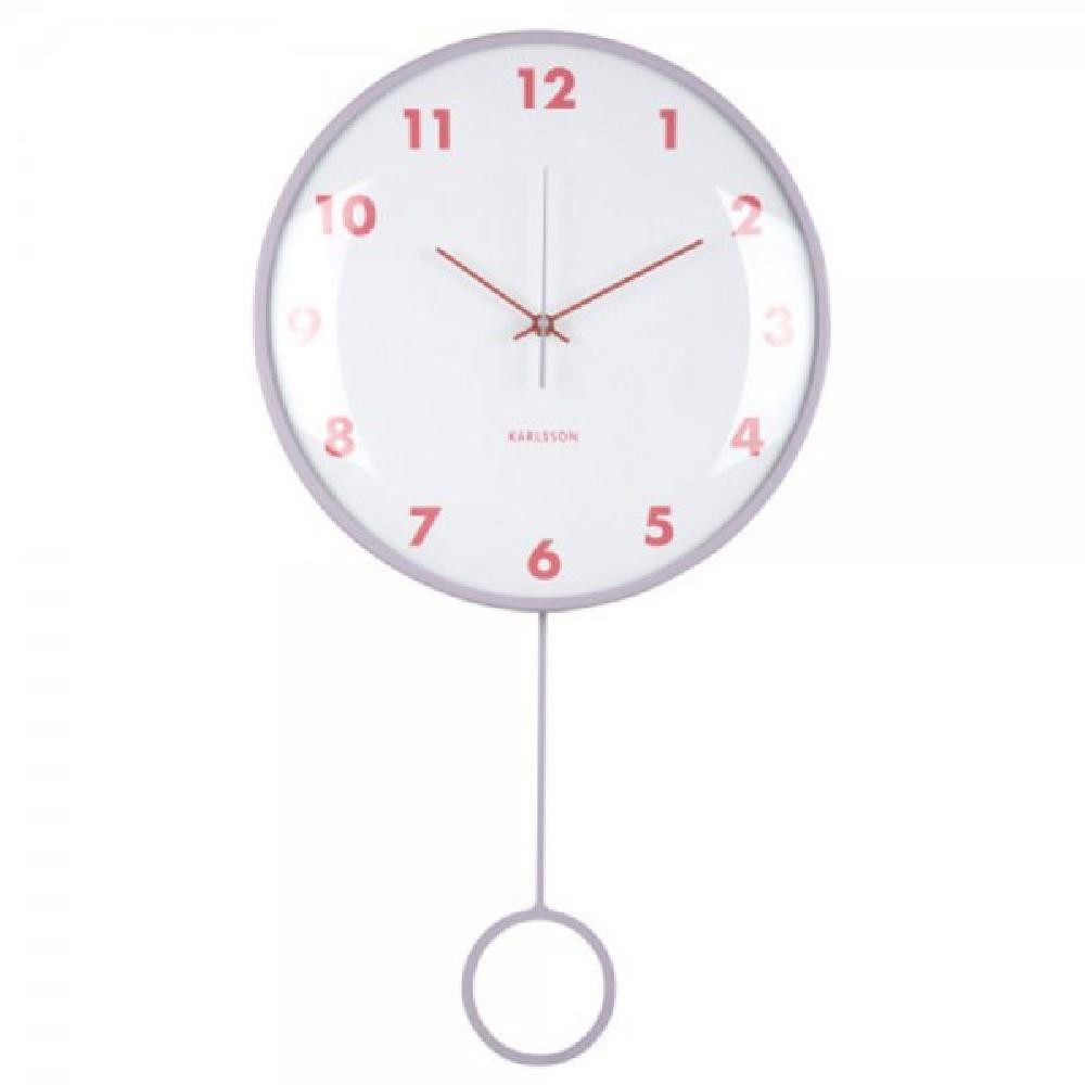 Karlsson Uhr Wanduhr Pendeluhr Cheeky Dome Pendulum Soft Purple