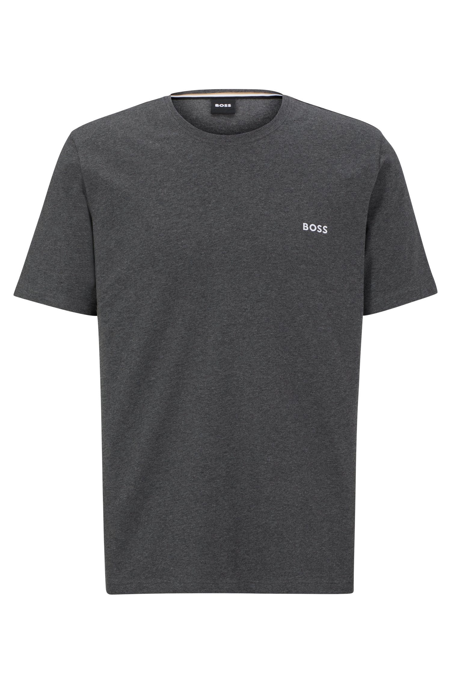 BOSS T-Shirt Mix&Match T-Shirt Charcoal Mit der BOSS auf Brust Stickerei R