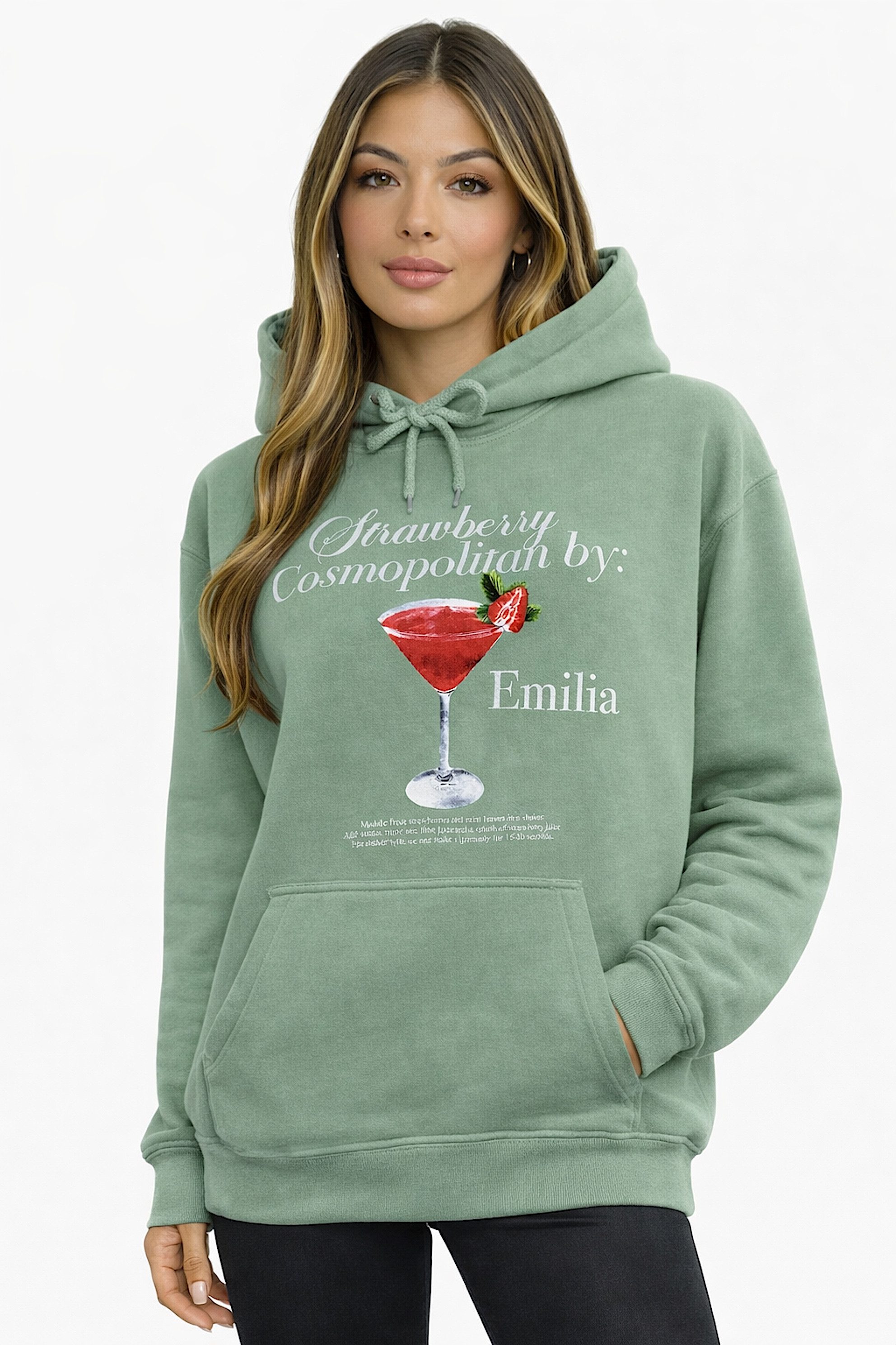 Worldclassca Hoodie Worldclassca Oversized Hoodie "STRAWBERRY" Kapuzenpullover Sweatshirt Neue Kollektion - Stilvolle und gemütliche Casual Mode für Damen