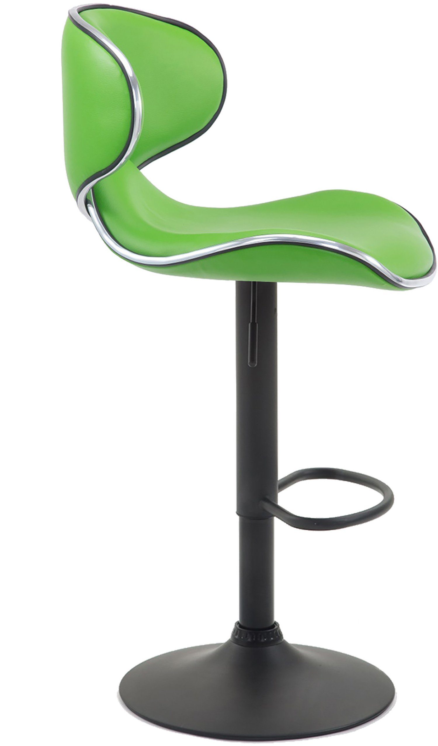 Rückenlehne Las-Palmas Barhocker - Metall Küche), - Theke höhenverstellbar - Grün schwarz Kunstleder Hocker hoher für TPFLiving & - drehbar Sitzfläche: Gestell: 360° (mit