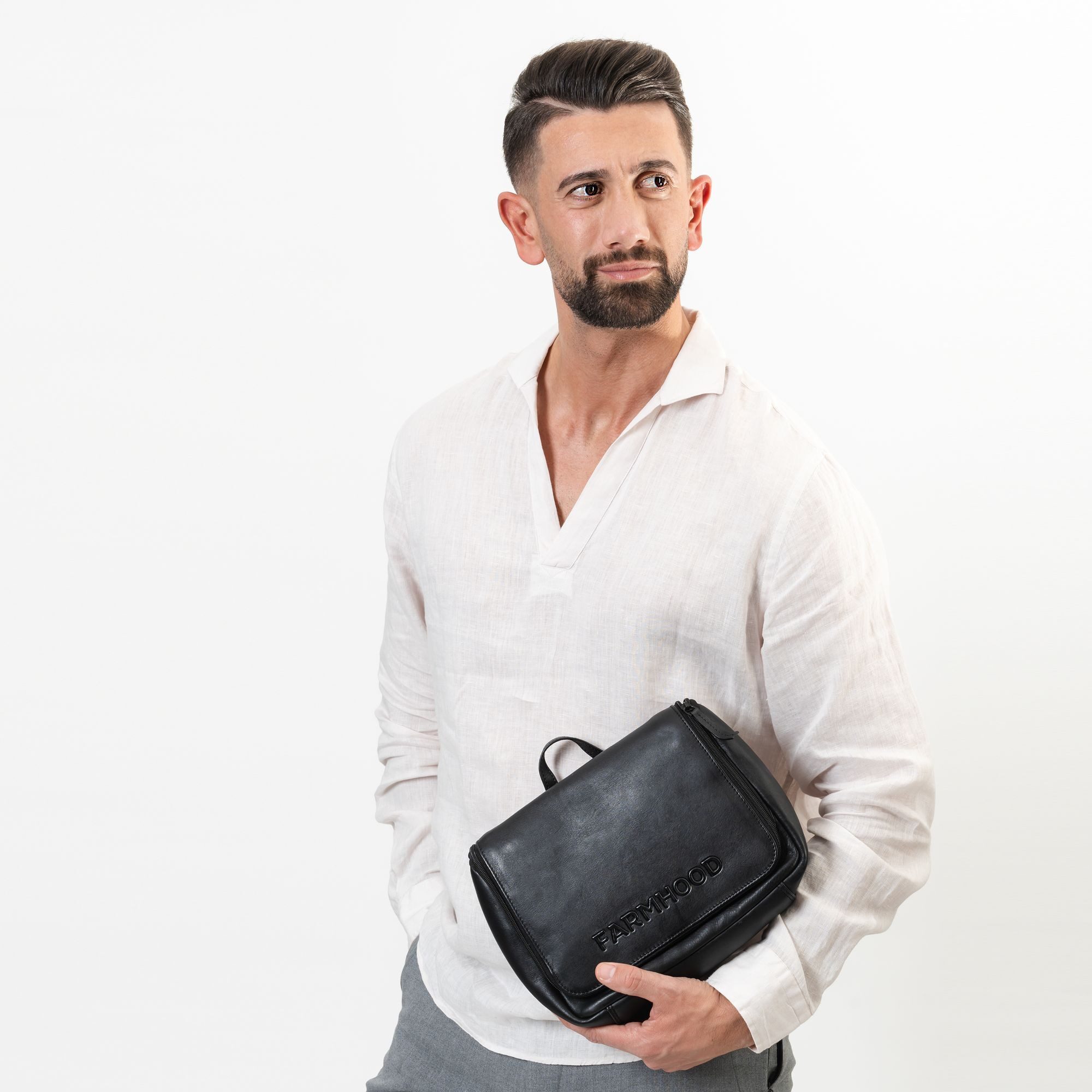 Farmhood Kulturbeutel Memphis, Leder günstig online kaufen