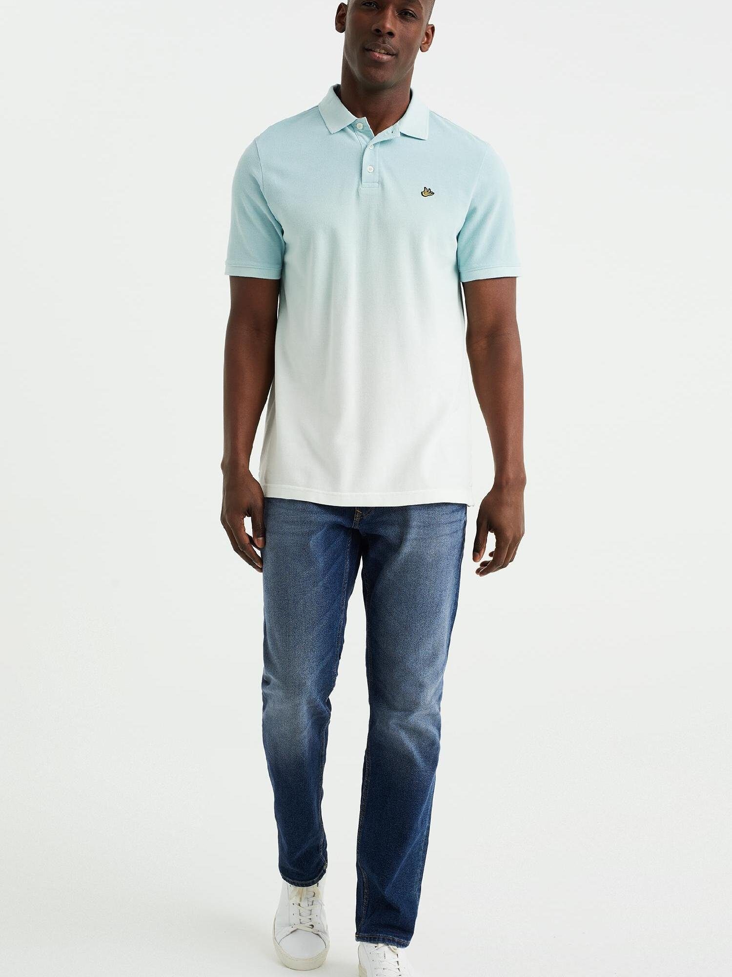 WE Fashion Poloshirt Hellblau (1-tlg)