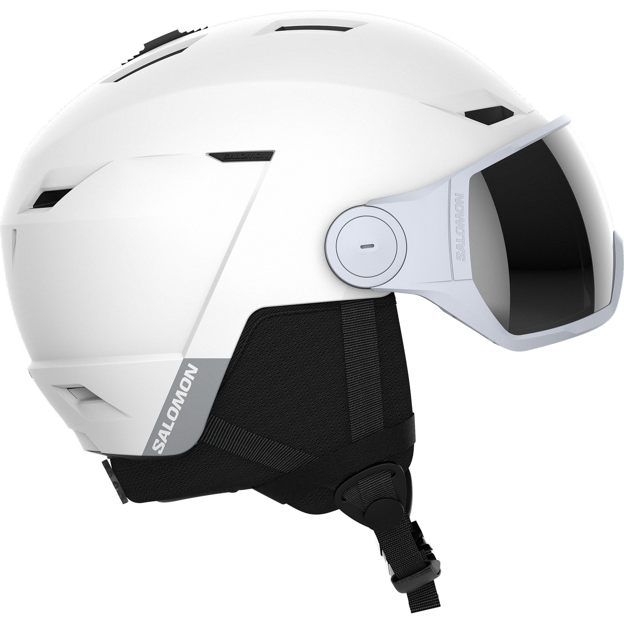 Skihelm HELMET ICON LT VISOR White/Uni WHITE/