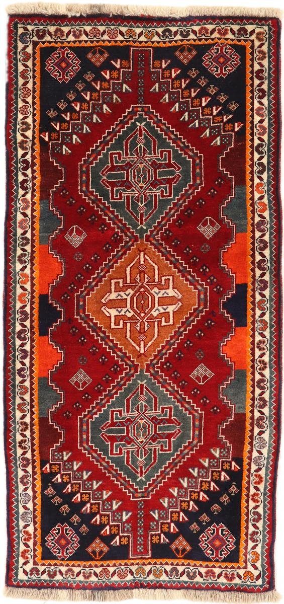 Orientteppich Shiraz 80x165 Handgeknüpfter Orientteppich / Perserteppich Läufer, Nain Trading, rechteckig, Höhe: 10 mm