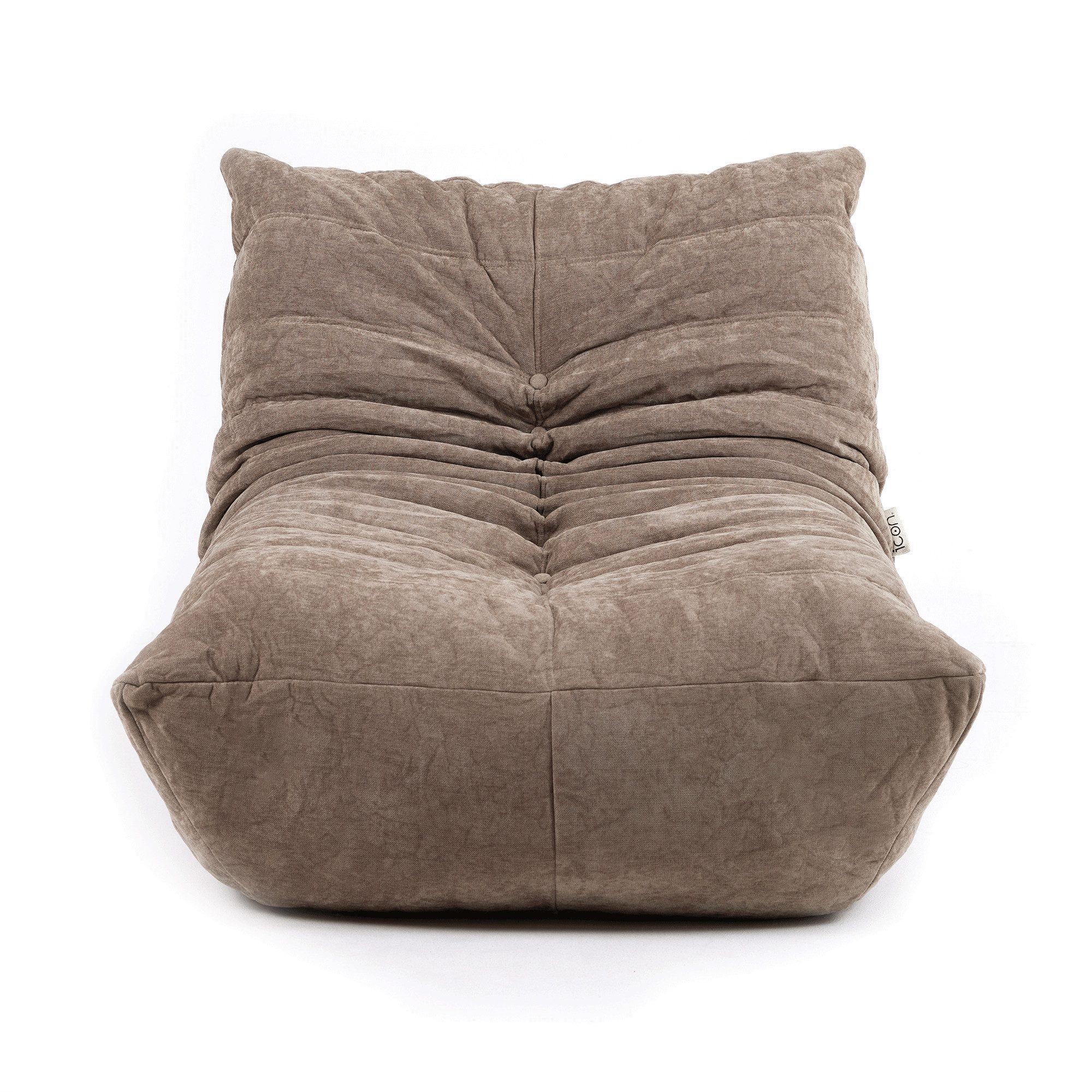 icon Sessel Schwammsofa Raupensitzsack Relaxsessel XXL aus Chenille "Enzo", Schaumstoff Füllung, für Wohnzimmer, für Schlafzimmer – Bild 4 von 5