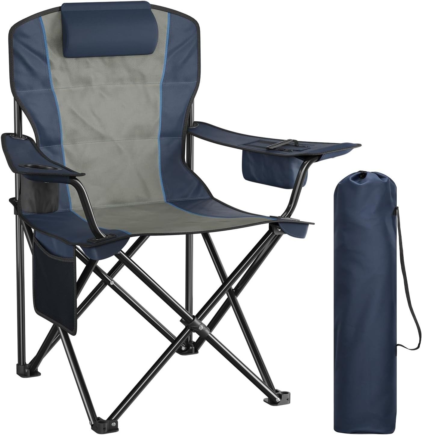 Woltu Campingstuhl, Klappstuhl, Camping Stuhl klappbar leicht, für Camping Angeln Strand