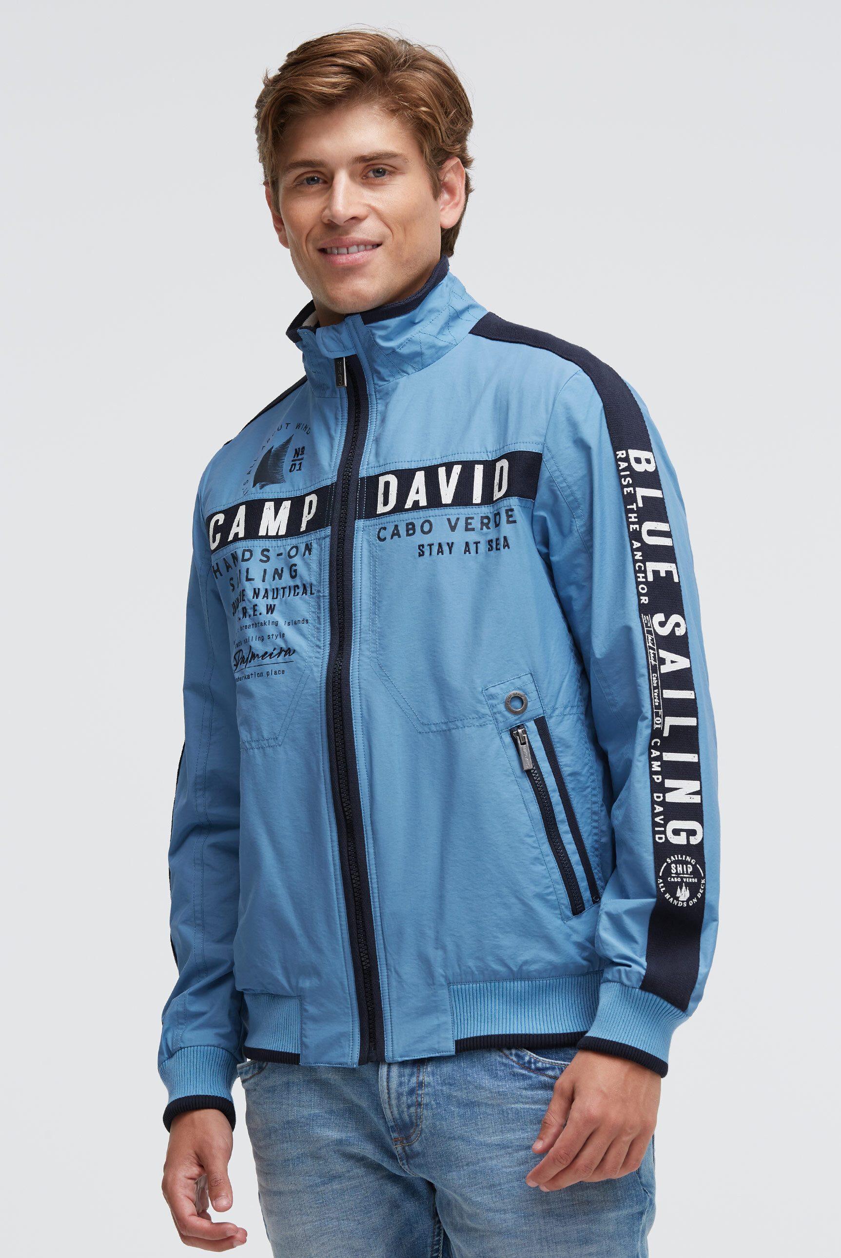 CAMP DAVID Outdoorjacke mit Stehkragen & Reißverschlusstaschen günstig online kaufen