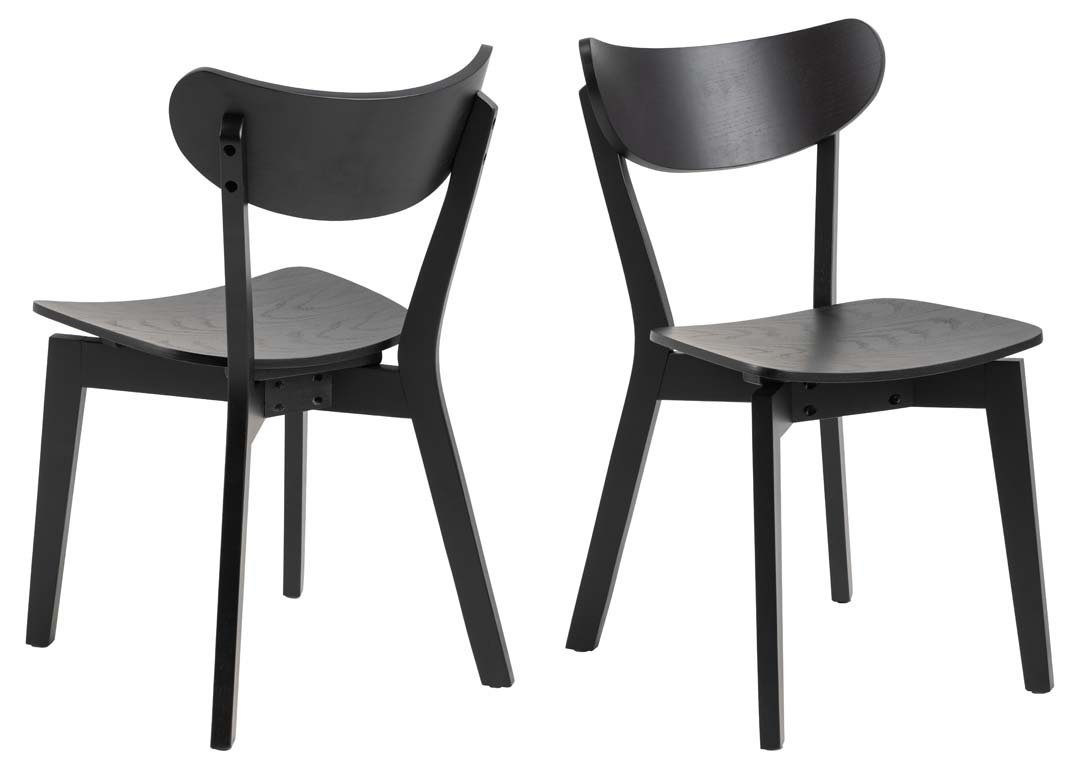 ACTONA GROUP Esszimmerstuhl 2er Set Roxby Esszimmerstuhl schwarz. (2 St)