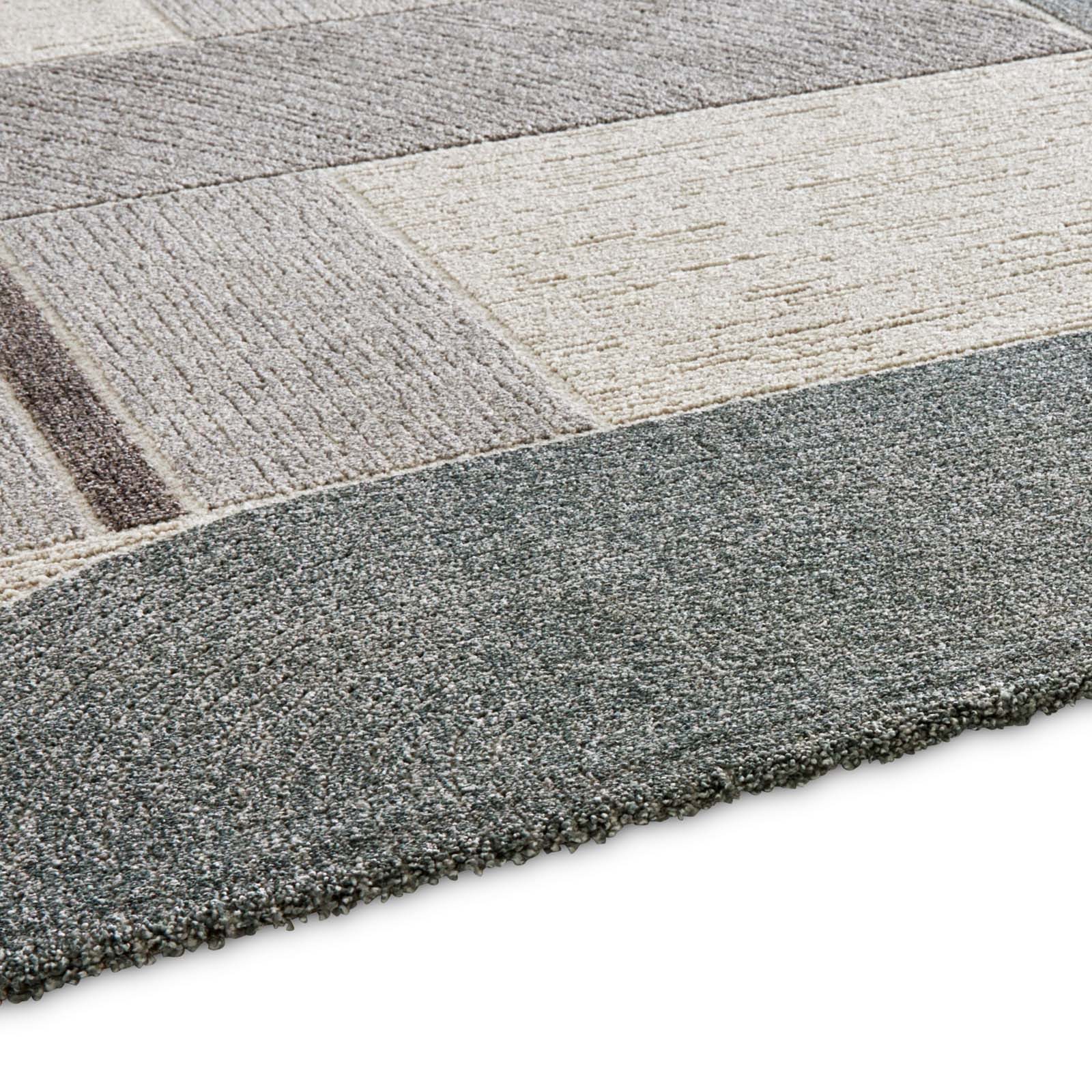 TaraCarpet Teppich TaraCarpet Valencia Teppich - Abstrakt, rechteckig, Höhe: 12 mm, Hochwertiger dichter Teppich abstraktes Design grün 80x150