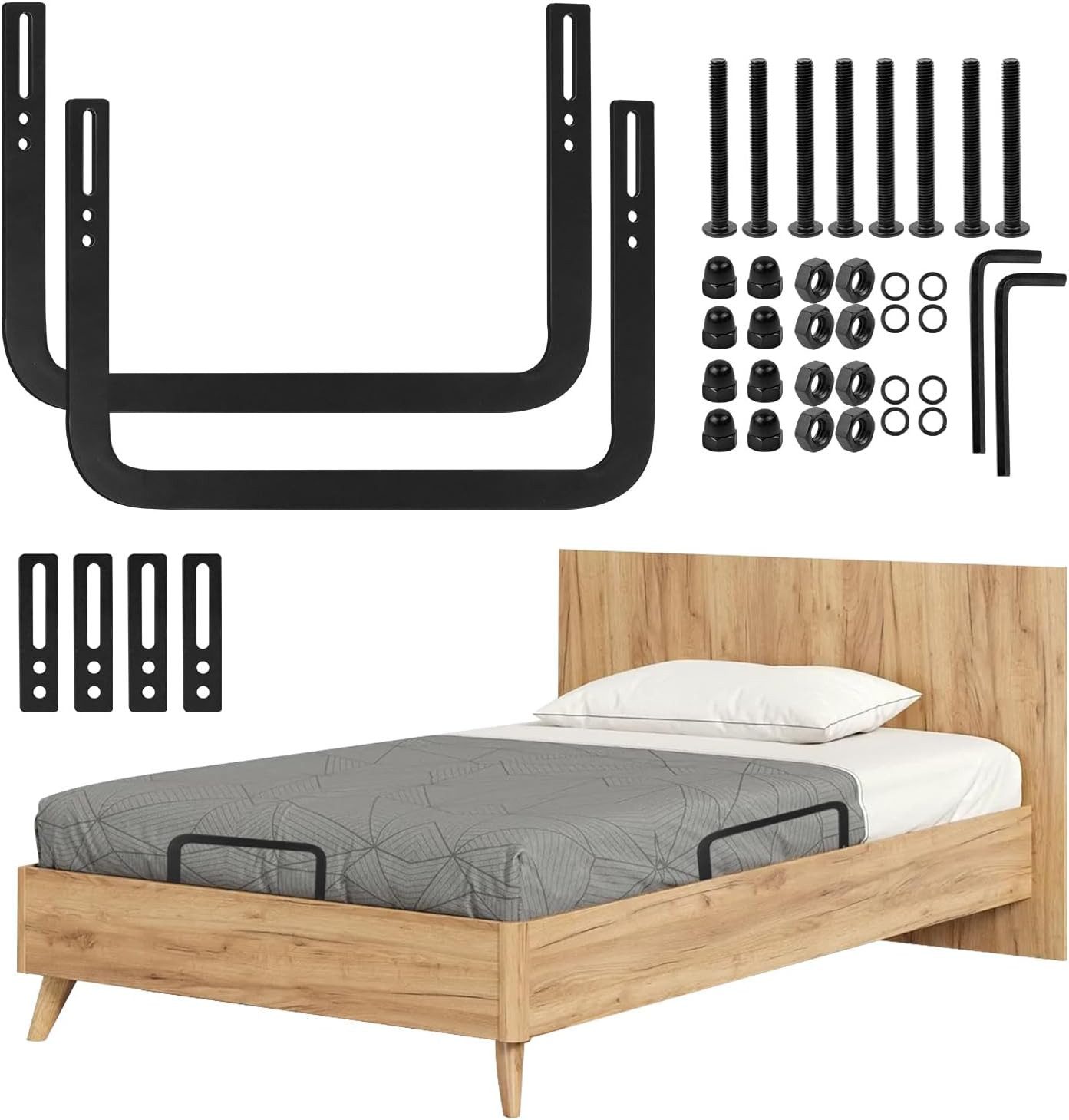 Matratzenkeil 2 Stück Matratzenhalter verstellbar rutschfest für Bettgestell FELIXLEO