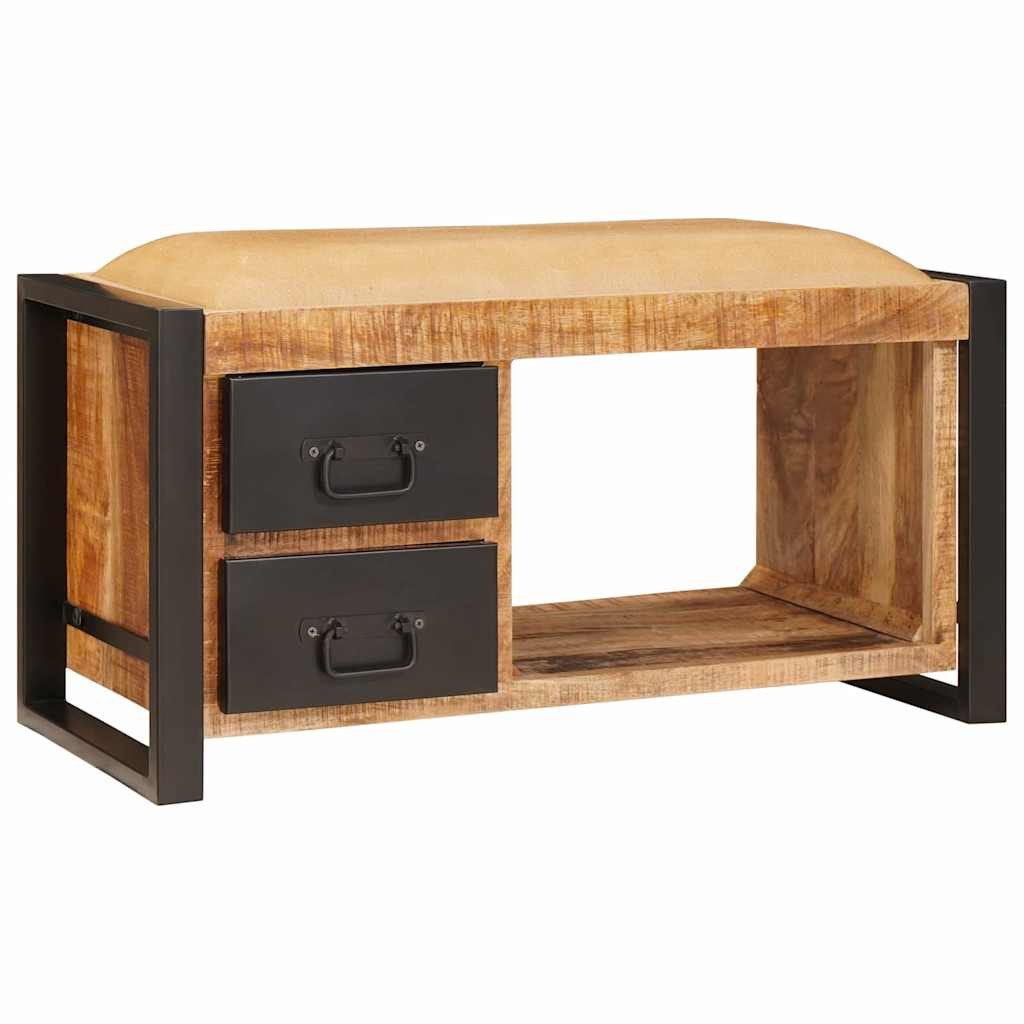 vidaXL Sitzbank Sitzbank mit Stauraum Braun 80 x 35 x 40 cm Massivholz (1-St)