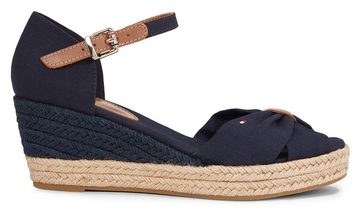 Tommy Hilfiger BASIC OPEN TOE MID WEDGE Keilsandalette, Sommerschuh, Sandale, Keilabsatz, mit geschlossener Fersenkappe