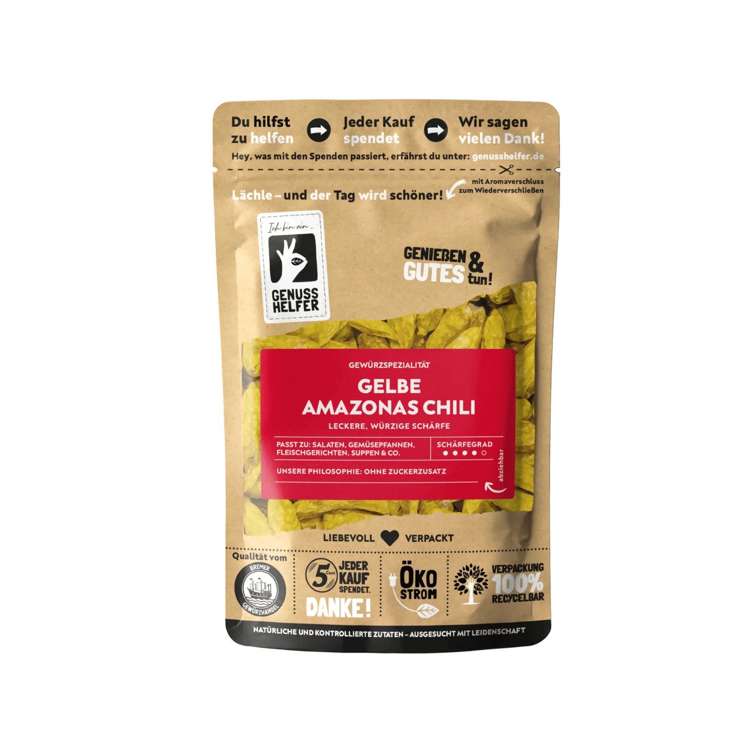 Bremer Gewürzhandel Gewürz Amazonas Chili, gelb, ganz, 25 g