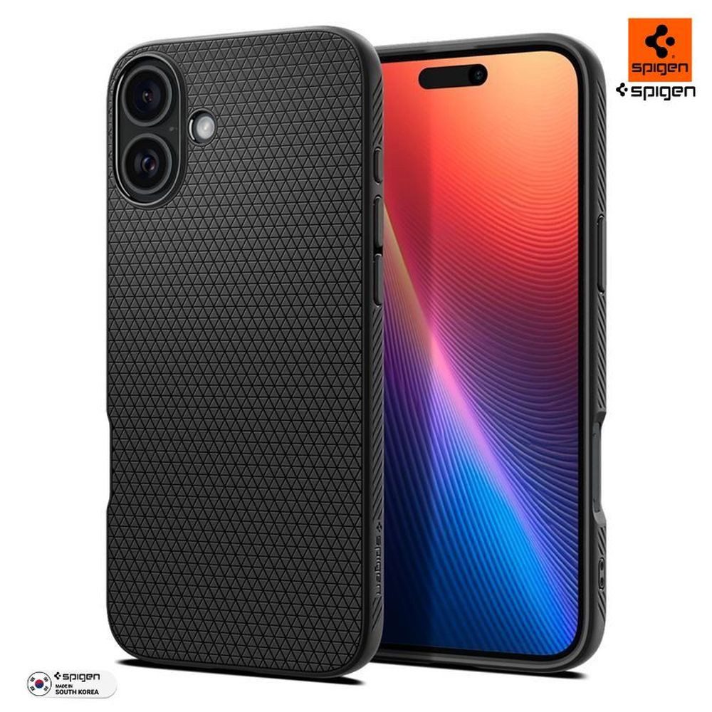 Spigen Handyhülle Hülle für Apple iPhone 16 – Liquid Air Case Schutzhülle Stoßfest 6,1 Zoll, Air Cushion Technology, Wireless Charging, Stoßschutz, Mattes Design