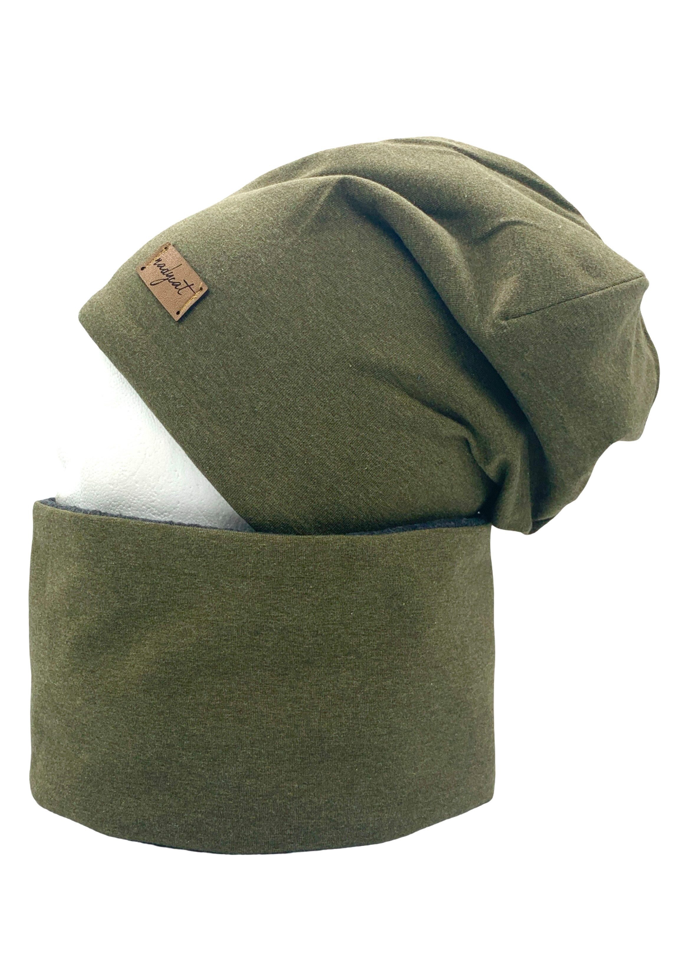 nadycat Beanie KHAKI meliert UNI (2-St., Beanie mit passendem Loop) handgef günstig online kaufen