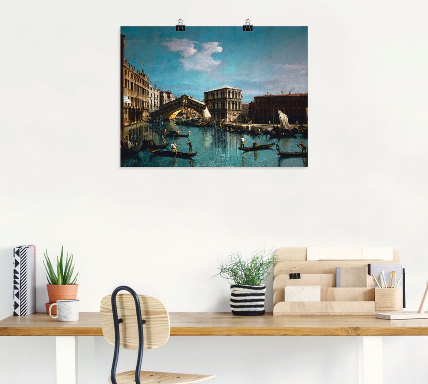 Artland Wandbild »Die Rialtobrücke in Venedig«, Italien (1 Stück), in vielen Größen & Produktarten -Leinwandbild, Poster, Wandaufkleber / Wandtattoo auch für Badezimmer geeignet-kaufen