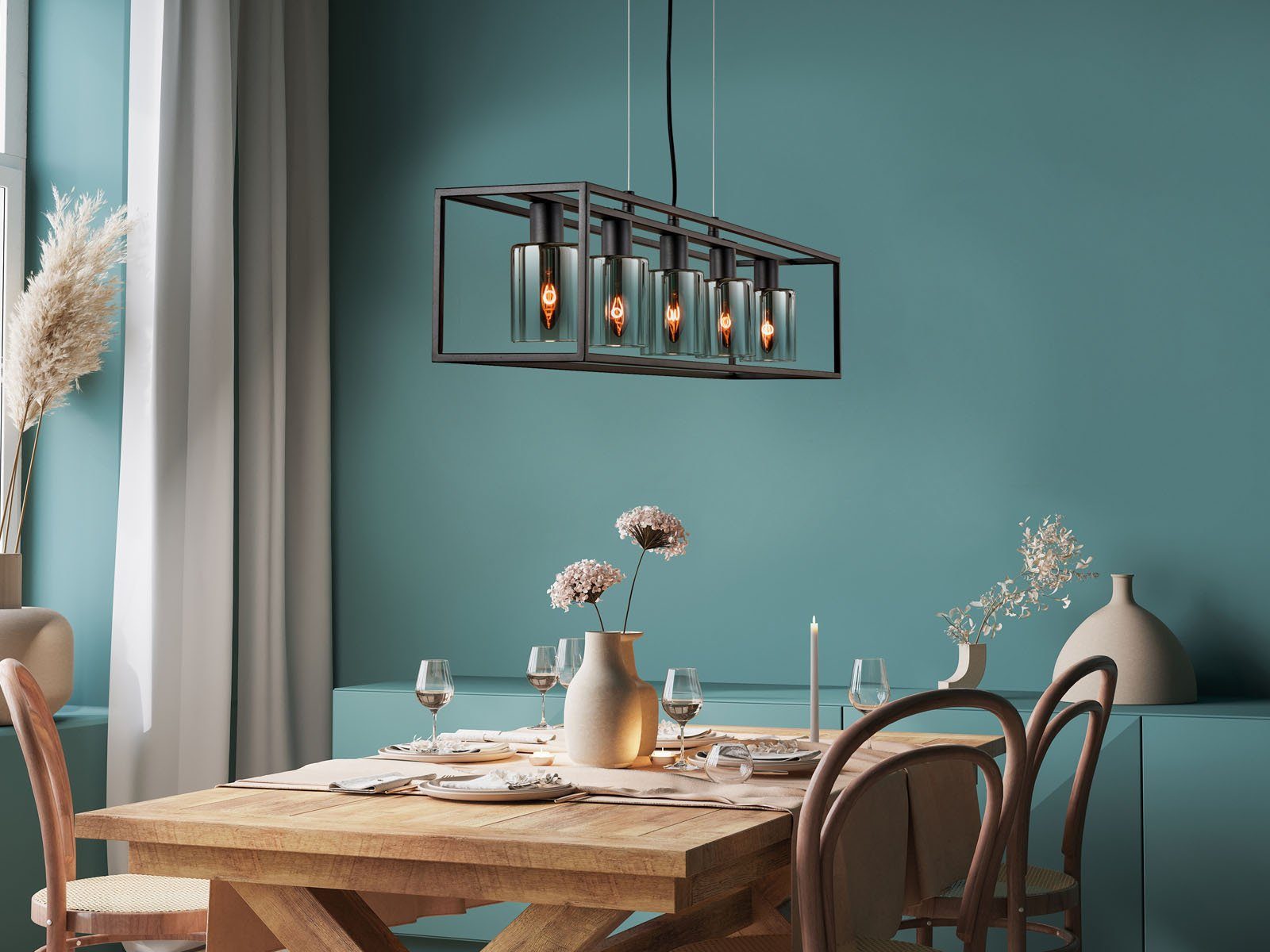 FISCHER & HONSEL LED Pendelleuchte, Dimmfunktion, LED wechselbar, Warmweiß, günstig online kaufen