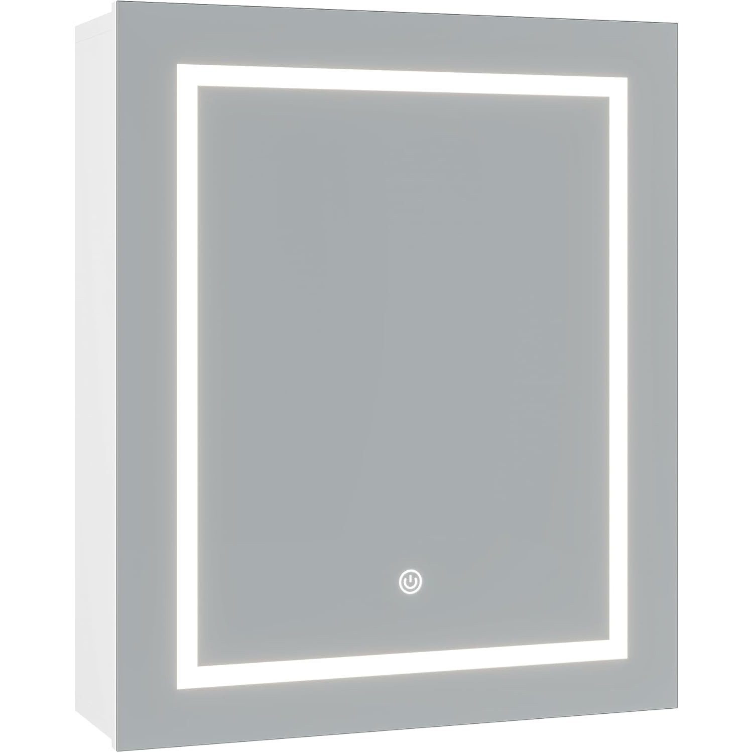 MSMASK Badezimmerspiegelschrank mit Beleuchtung und verstellbaren Ablagen für flexible Lagerung (1-St) Touch-Farbtemperatursteuerung & Staubschutz-Stauraum