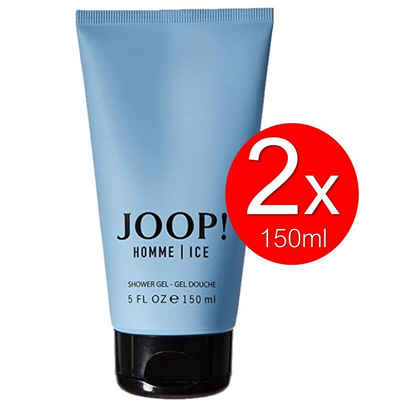 Joop! Duschgel Joop Homme Ice Duschgel 2x 150ml Showergel Body Wash Beauty Männer, 2-tlg., Herren Pflege Körperpflege langanhaltender frischer Duft