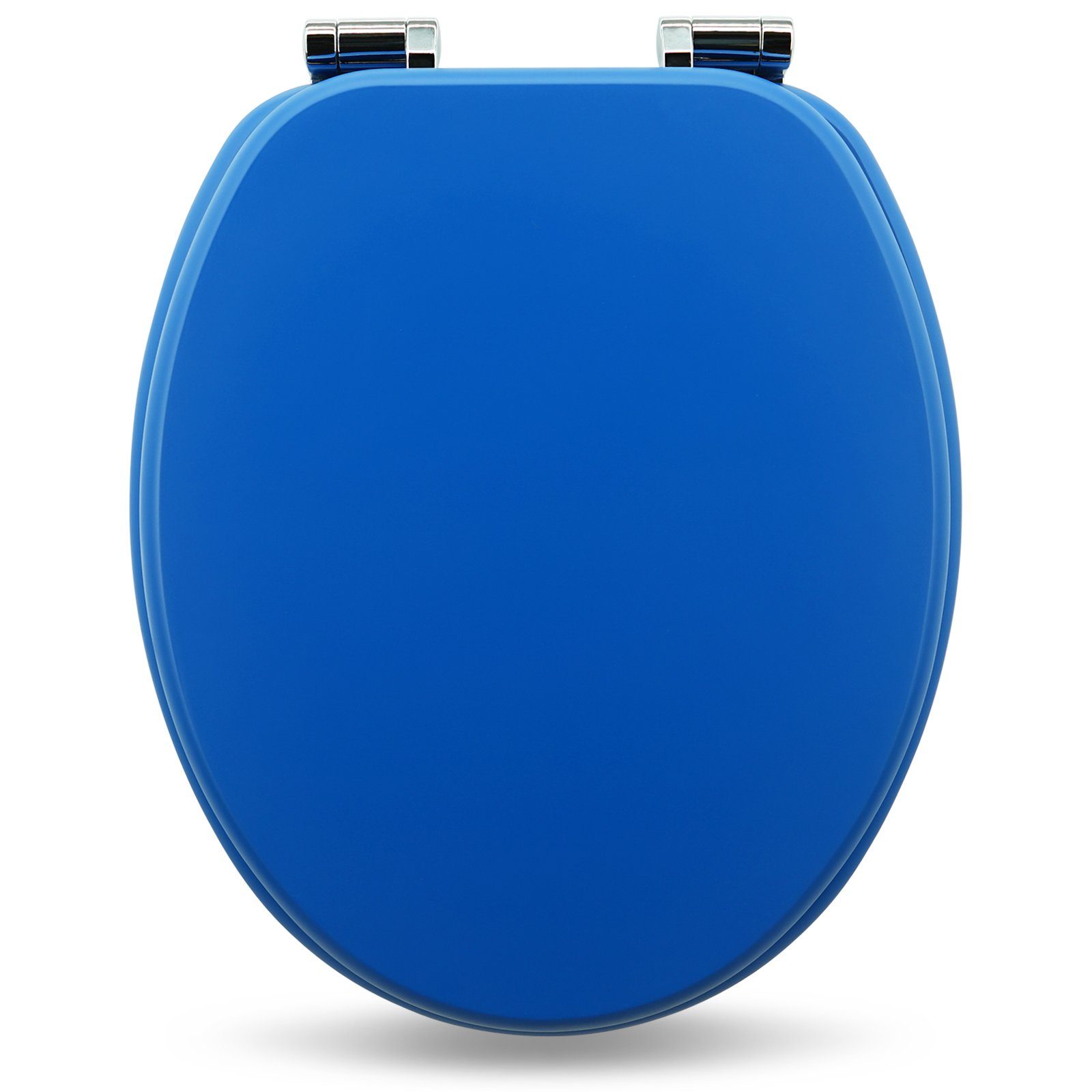 Sanfino WC-Sitz "Blau" Premium Toilettendeckel mit Absenkautomatik aus  Holz, in Blau, hohem Sitzkomfort, einfache Montage