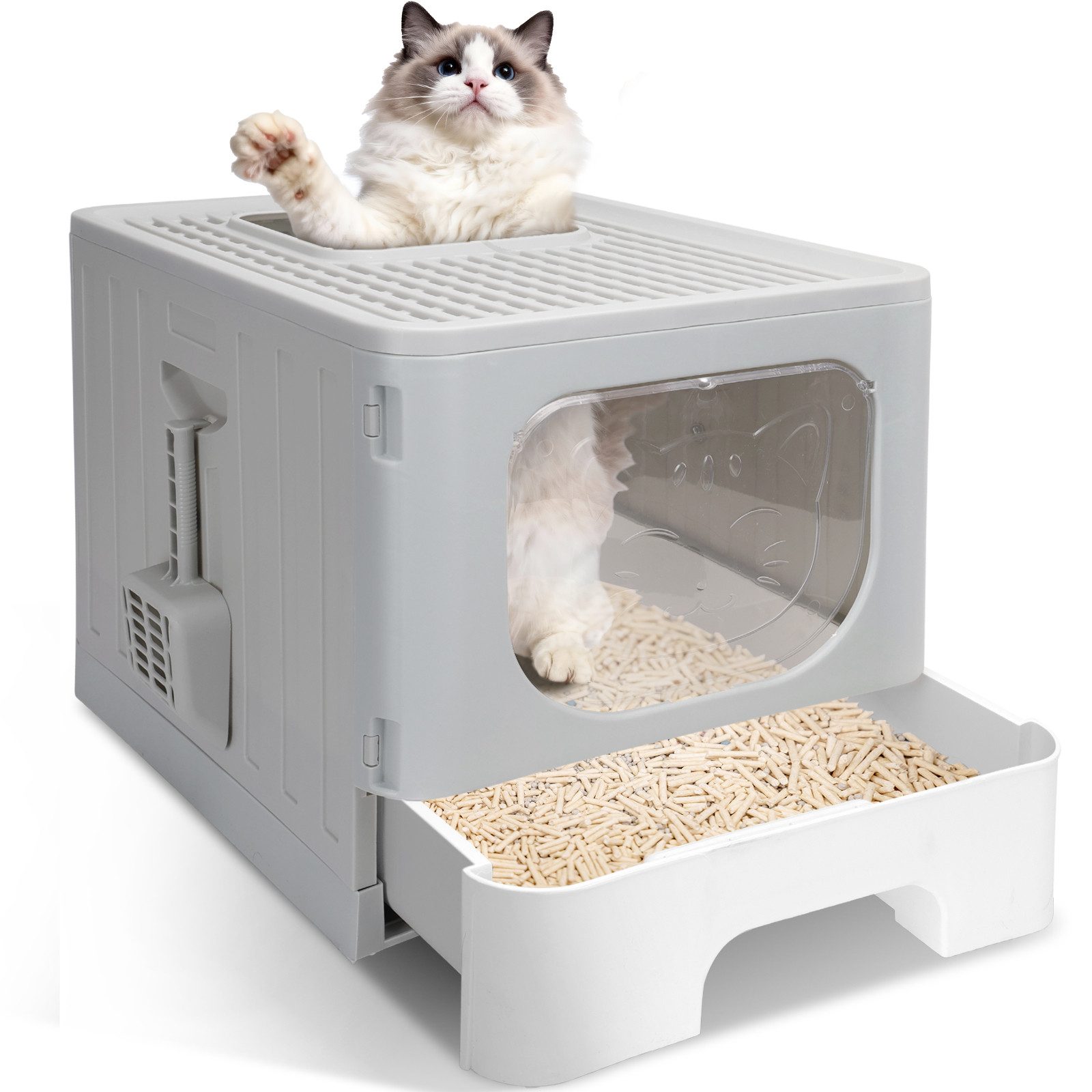 nobleza Katzentoilette Katzentoilette mit Deckel Katzenklo Katzen günstig online kaufen