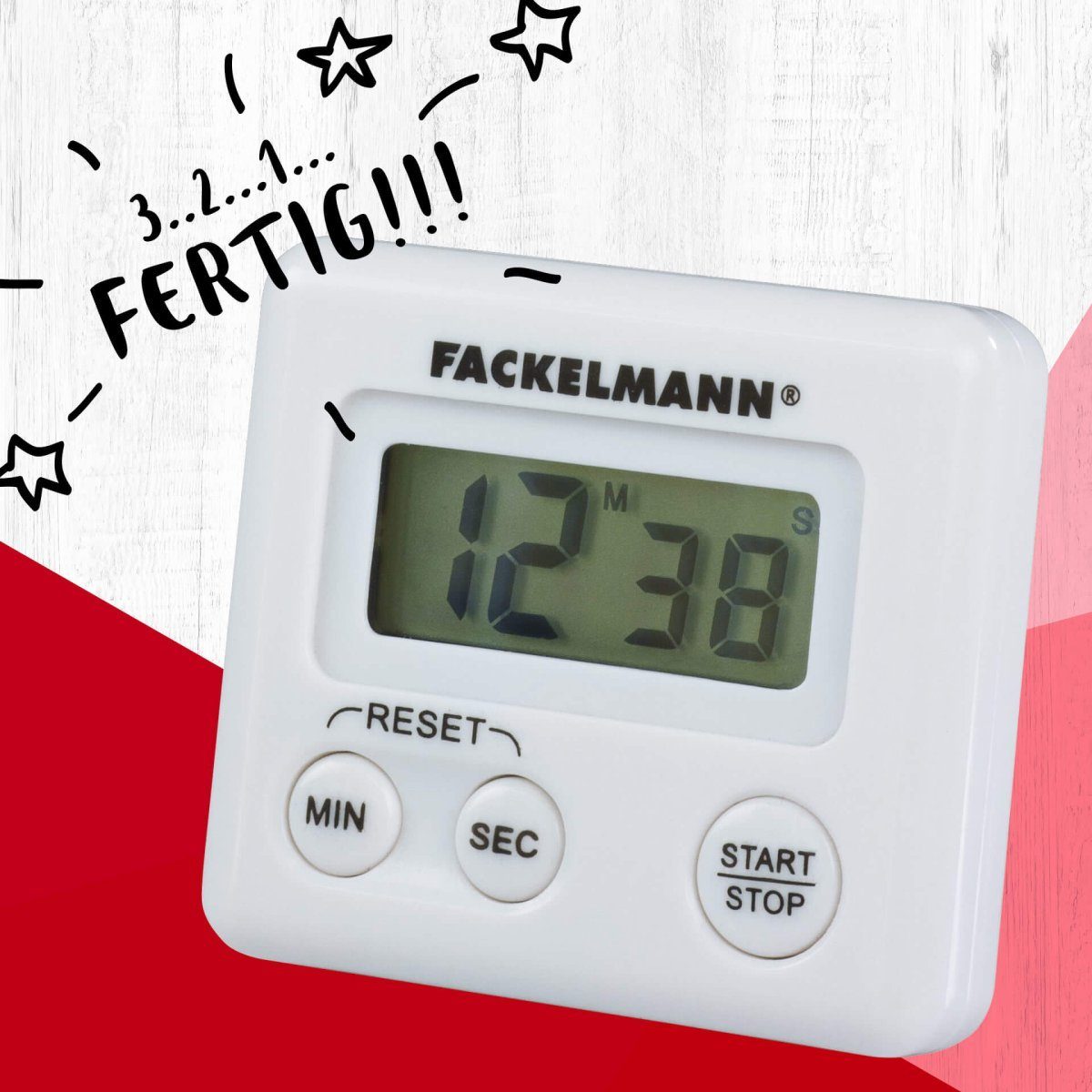 FACKELMANN Kurzzeitmesser Kurzzeitwecker LCD