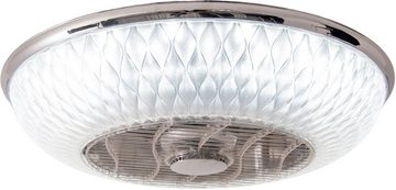näve LED Deckenleuchte Viento Deckenventilator, Ventilatorfunktion, LED fest integriert, warmweiß - kaltweiß, Deckenlampe, Ventilator, CCT, dimmbar, Fernbedienung, Batterien