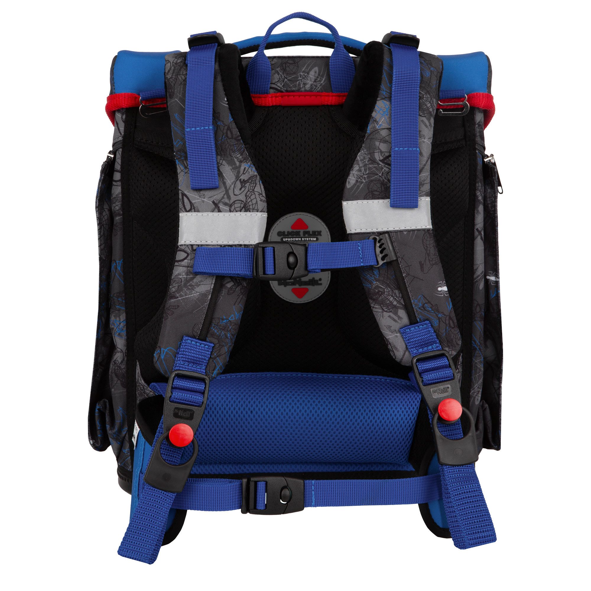 McNeill Schulranzen Perfecto Spider-Man 5tlg. Disney Schulranzen ergonomisch ClickFlex (Spar-Set, Sportbeutel, Magnet & Anhänger, Schlampermappe, Federmappen be – Bild 4 von 5