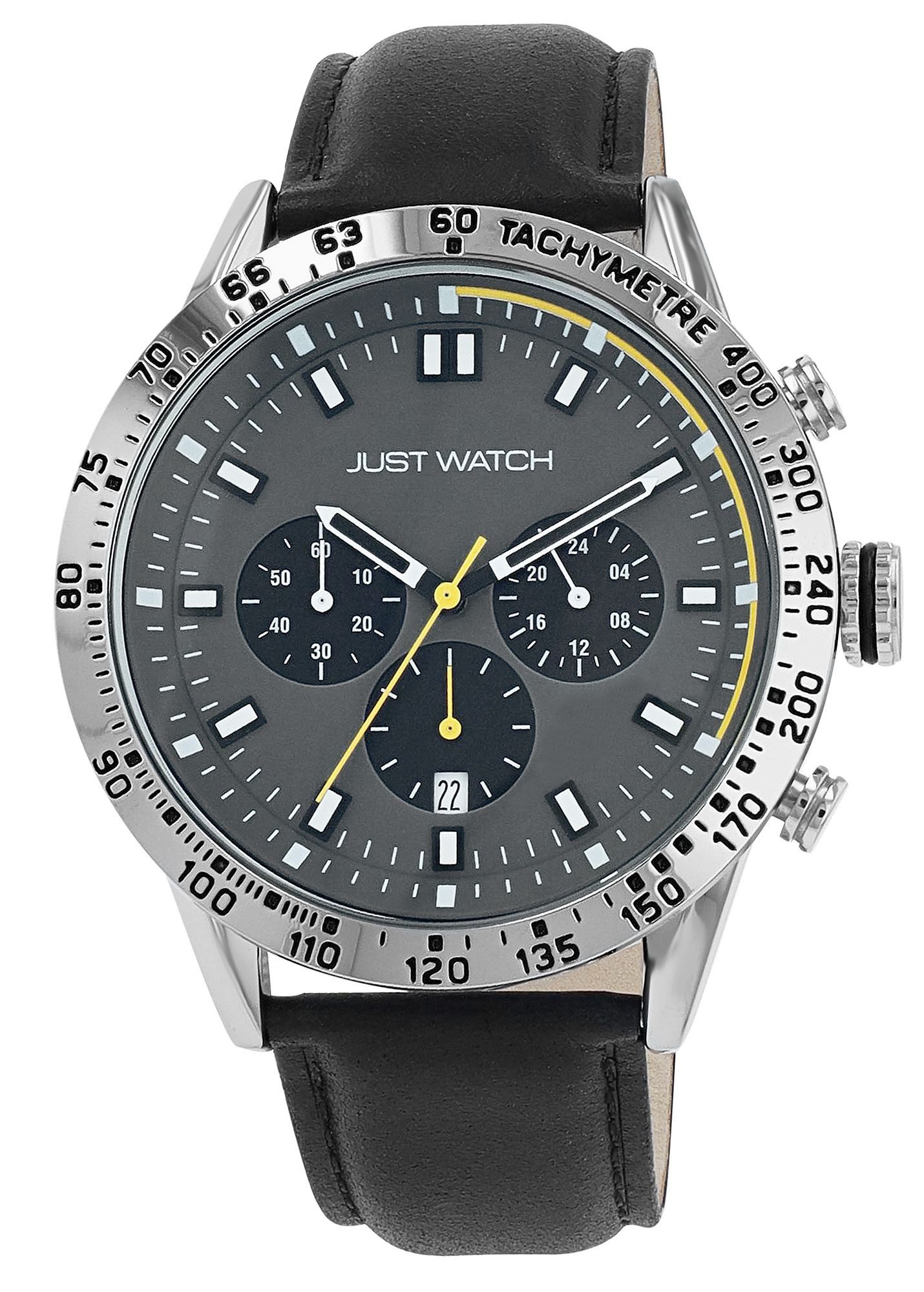 JUST WATCH Quarzuhr Caspian mit Echtlederband, 5 ATM, Chronograph