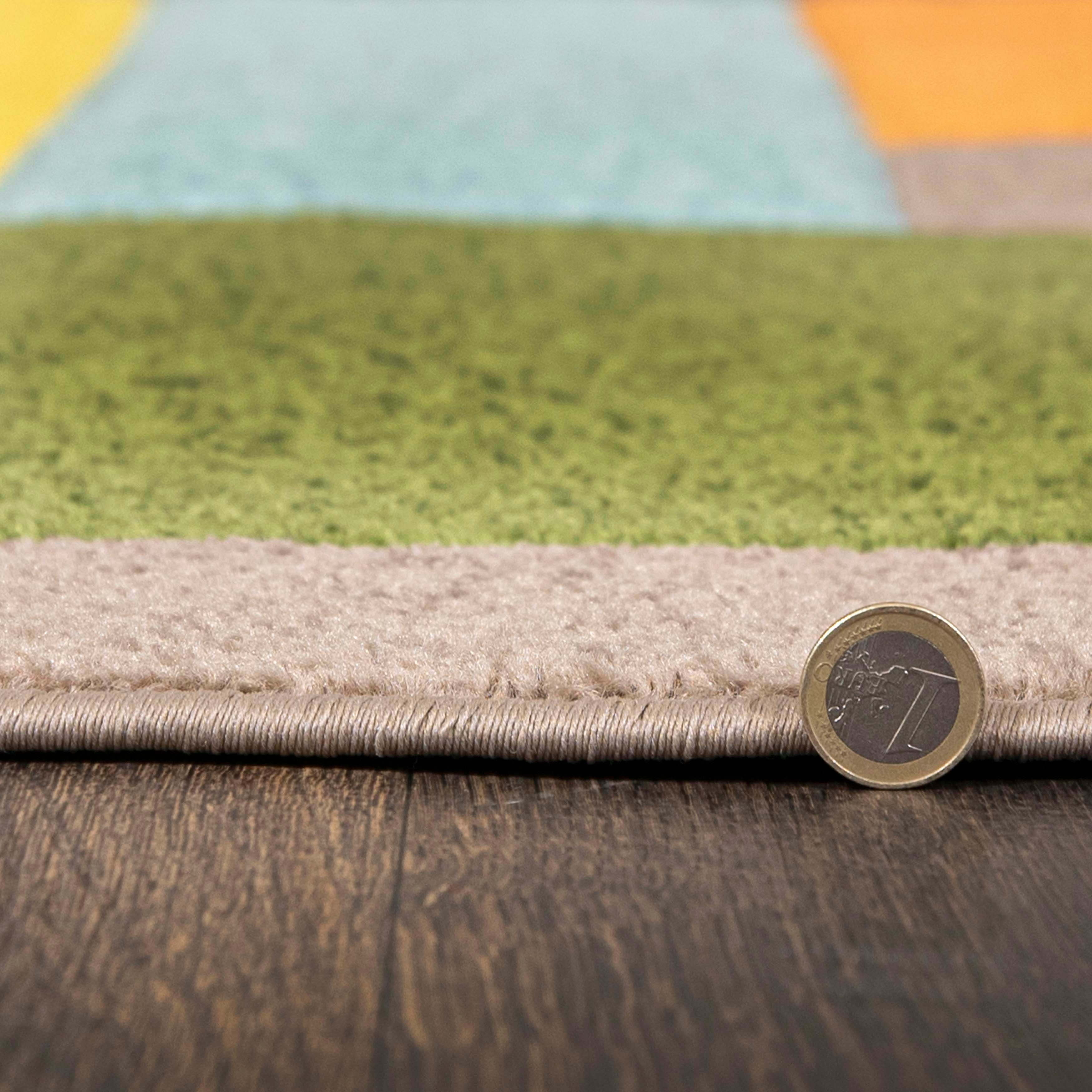 Mazovia Designteppich Modern Geometrischer Teppich Bunt Weich Teppich für Wohnzimmer Bunte, 120 x 170 cm, Fußbodenheizung – Bild 5 von 5
