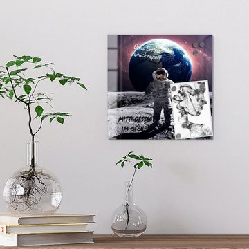 DEQORI Magnettafel 'Mondspaziergang', Whiteboard Pinnwand beschreibbar