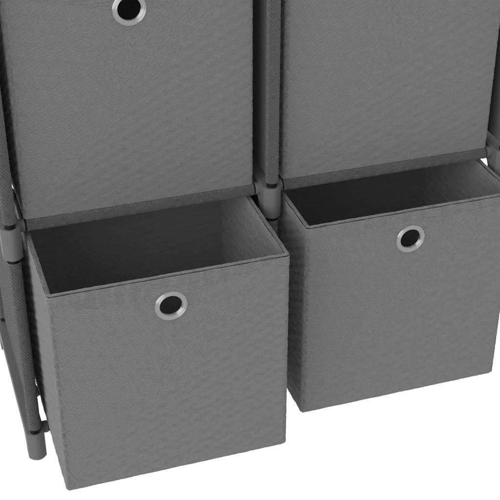 Würfel-Regal Boxen mit Fächer vidaXL cm Regal 6 103x30x72,5 Grau Stoff