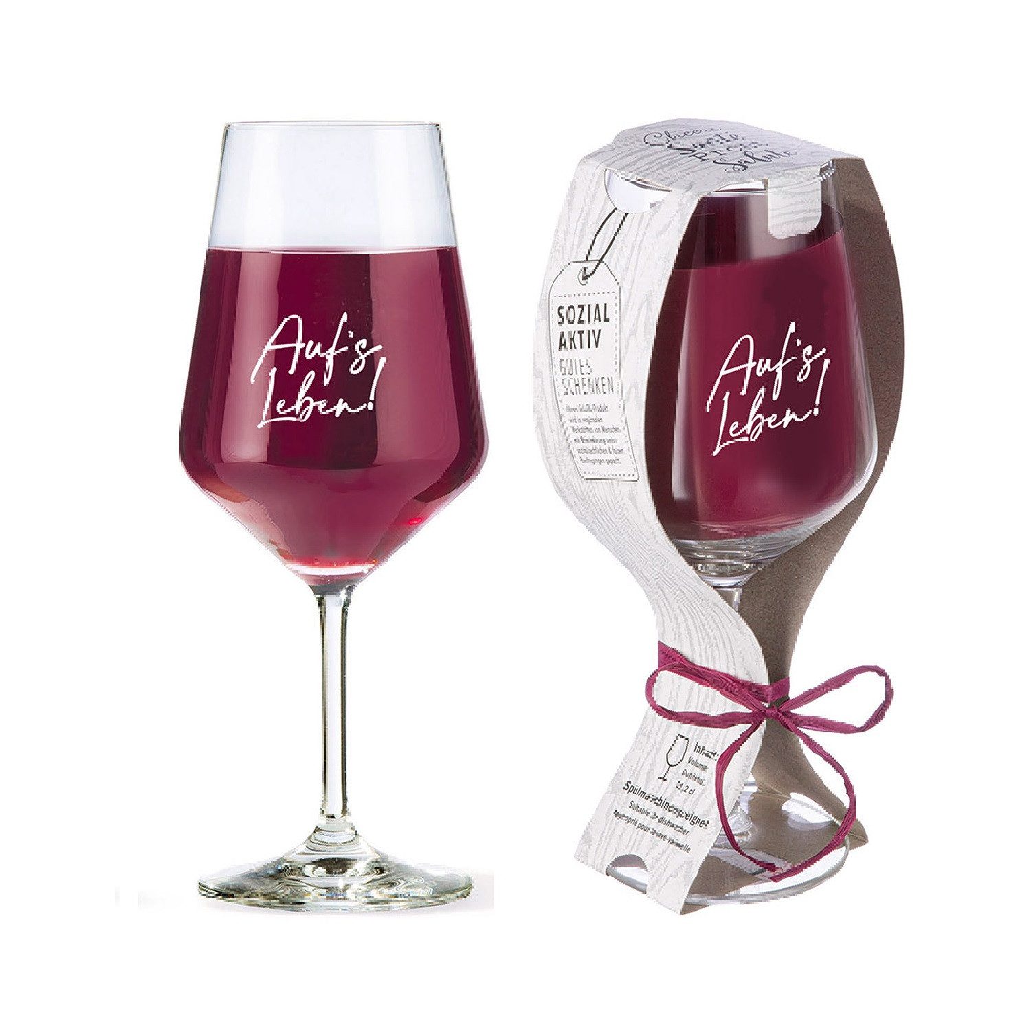 GILDE Weinglas 'Auf´s Leben' 530 ml, Glas