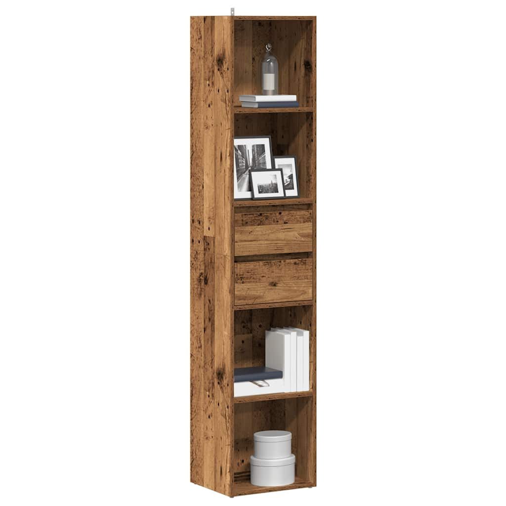 vidaXL Bücherregal NA Bücherregal Altholz-Optik 36x30x171 cm Spanplatte