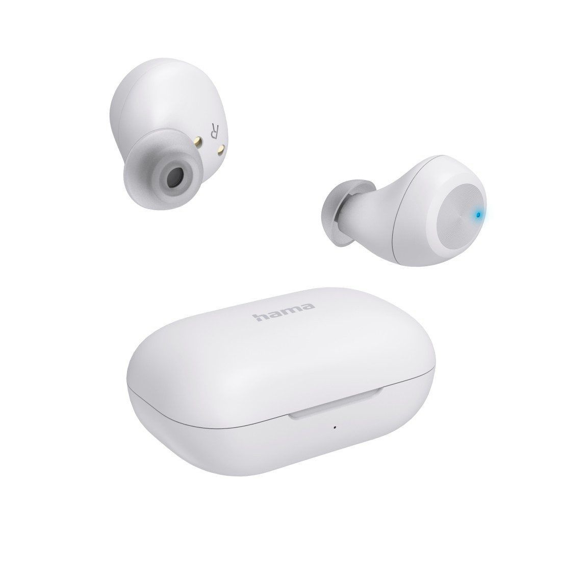 Hama Bluetooth-Kopfhörer kabellos (In-Ear, Equalizer, Mikrofon) wireless In-Ear-Kopfhörer (Google Assistant, Siri, True Wireless, spritzwassergeschützt, Sprachsteuerung, Touch-Sensor)