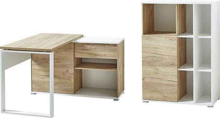 Schreibtisch, GERMANIA Büro-Set Aktenschrank 1 aus bestehend 2-St), 1 (Set, Büro-Set GW-Lioni,