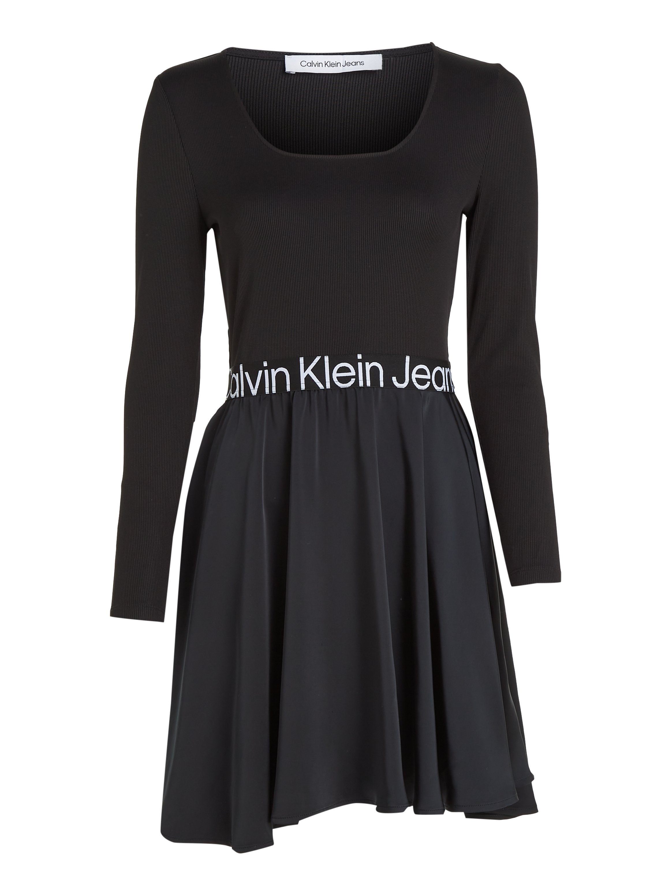 Calvin Klein Jeans Blusenkleid LOGO DRESS ELASTIC LS
