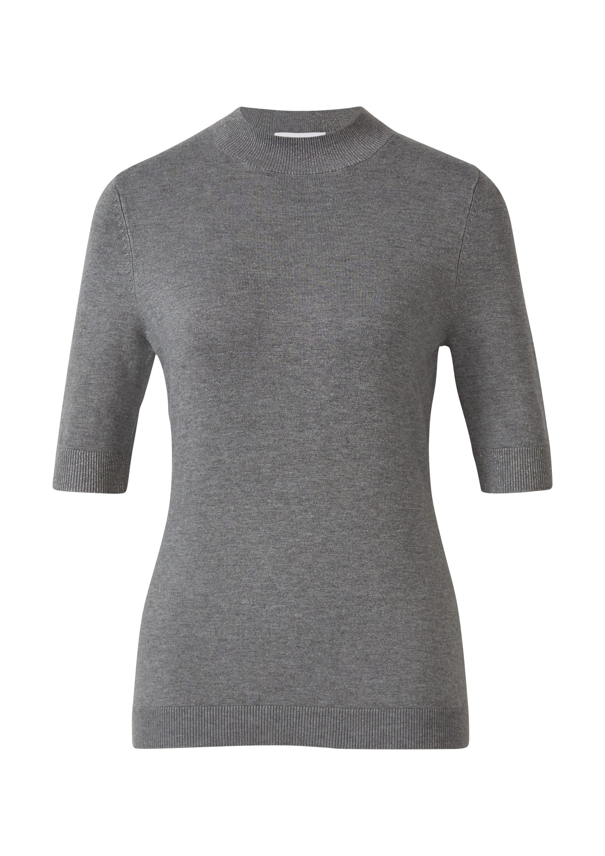comma Kurzarmpullover Strickpullover Halbarm-Shirt mit Glitzergarn günstig online kaufen
