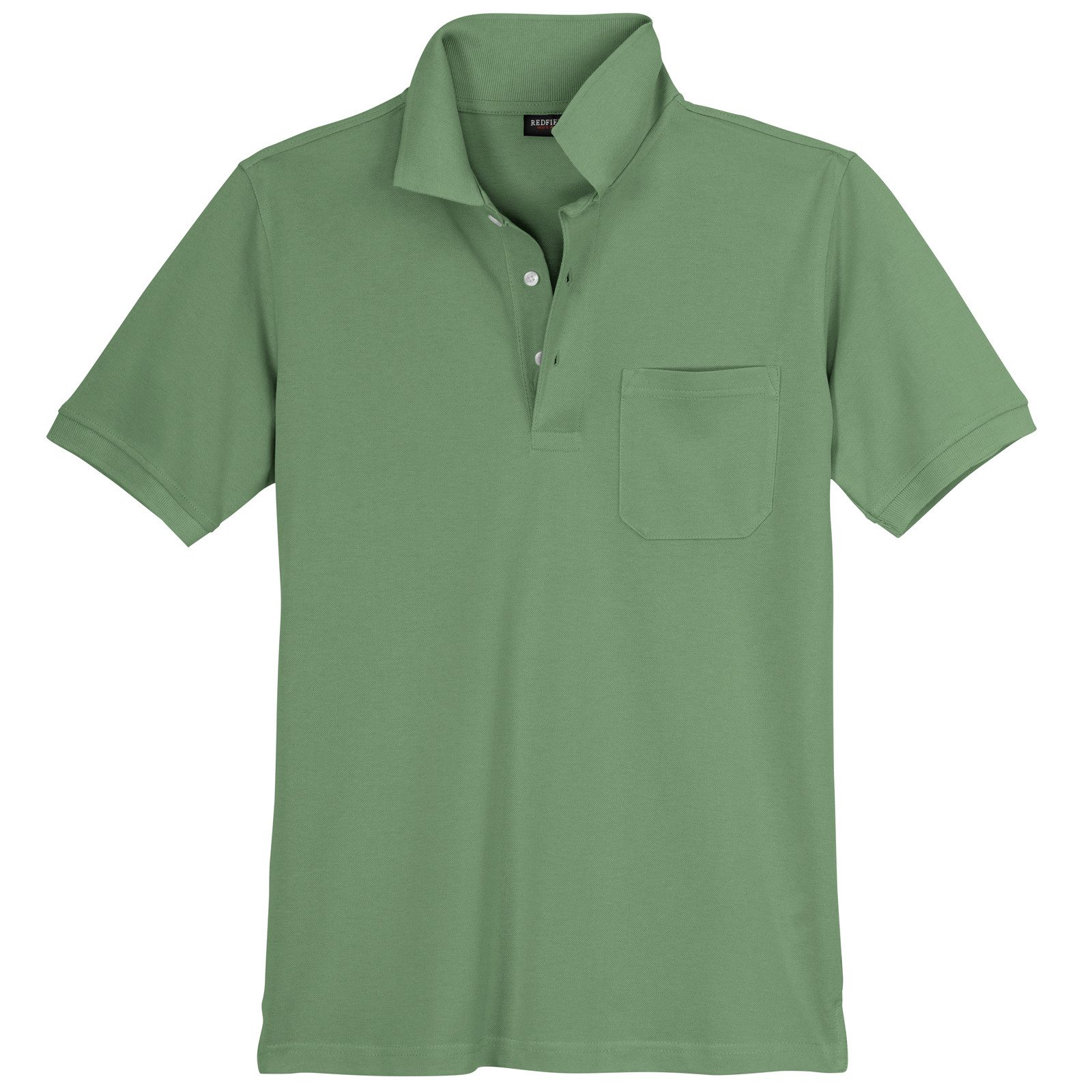 redfield Poloshirt Redfield Übergrößen Basic Poloshirt salbeigrün