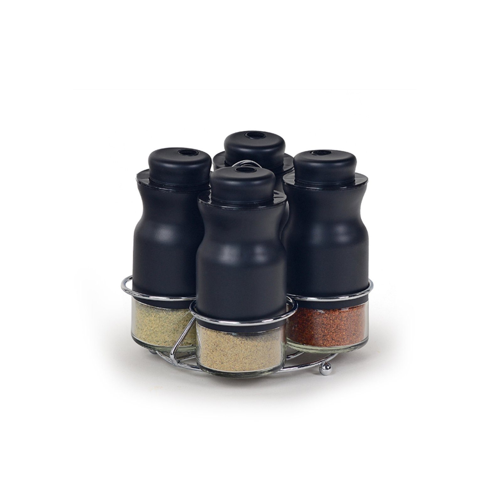 Neuetischkultur Gewürzstreuer Gewürzständer 5 teiliges Set 4 Behälter 1 Ständer, (Stück, 1-tlg), Gewürzstreuer